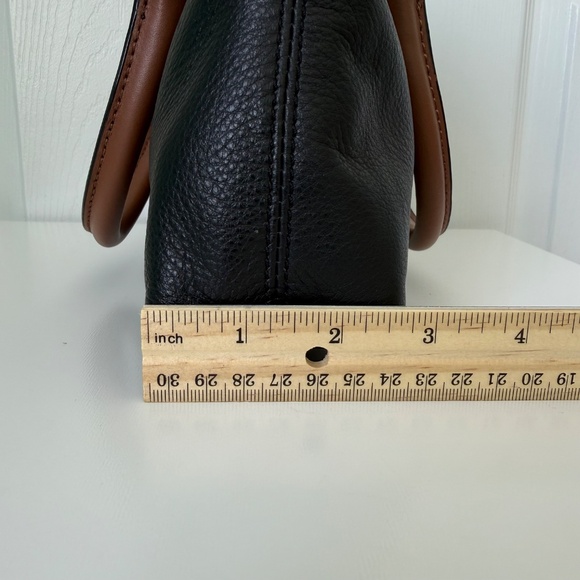 CALVIN KLEIN | Black Ivory & Brown Small Leather Crossbody Bag - Picture 5 of 7